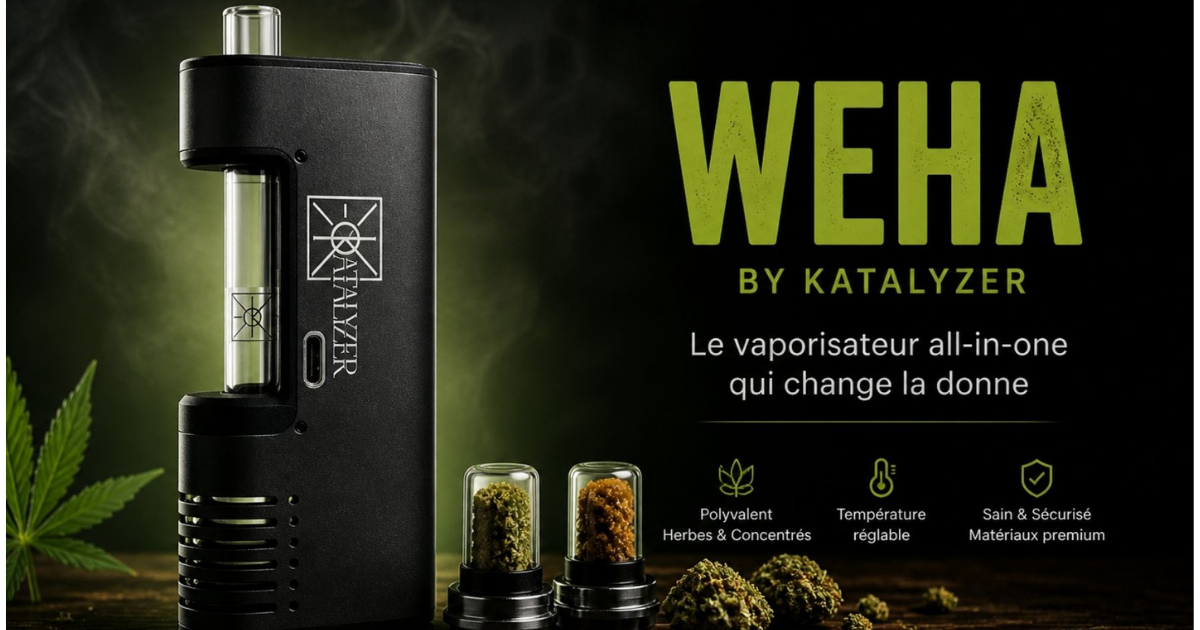 Vaporisateur WEHA by Katalyzer compatible avec les fleurs, résines et concentrés de CBD