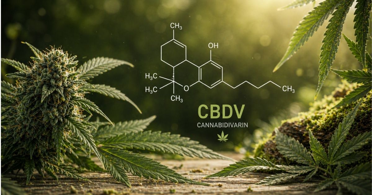 illustration cbdv cannabidivarine cannabinoide naturel fleur de cbd structure moléculaire