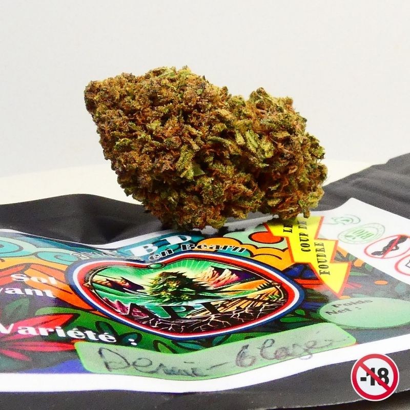 fleur cbd outdoor demi glaze apex cbd structure résineuse pistils orange aspect naturel