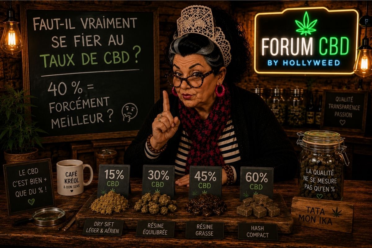 Tata Mon Ika explique pourquoi le taux de CBD ne suffit pas à juger la qualité d’une résine CBD sur Forum CBD by Hollyweed