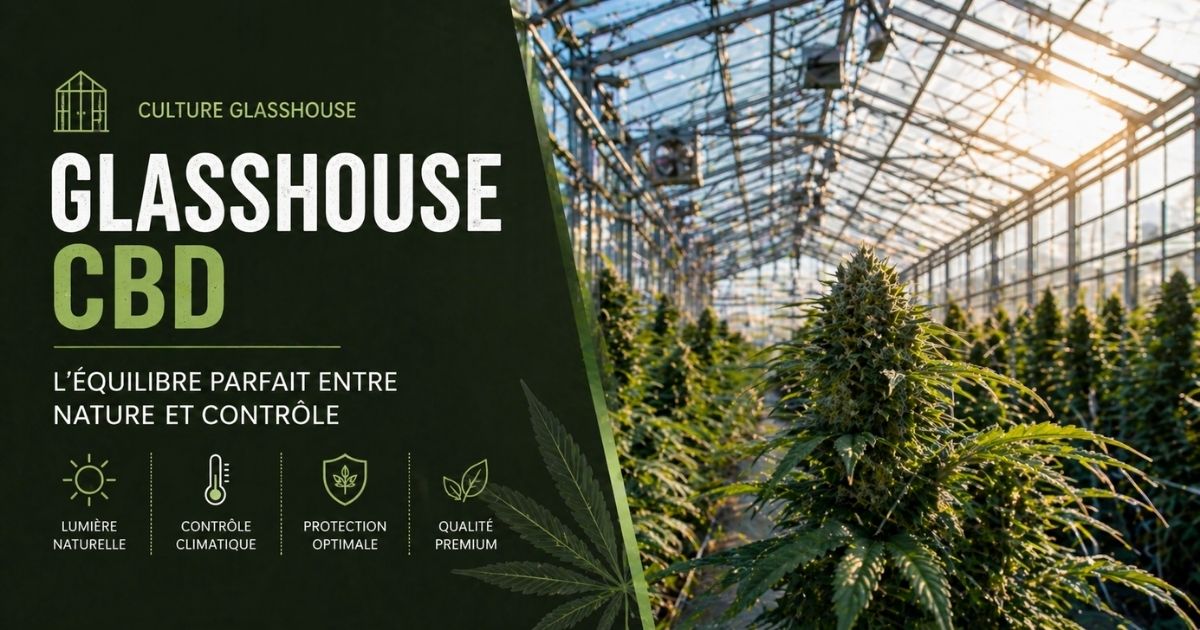 culture cbd glasshouse serre vitrée chanvre lumière naturelle contrôle environnement production premium