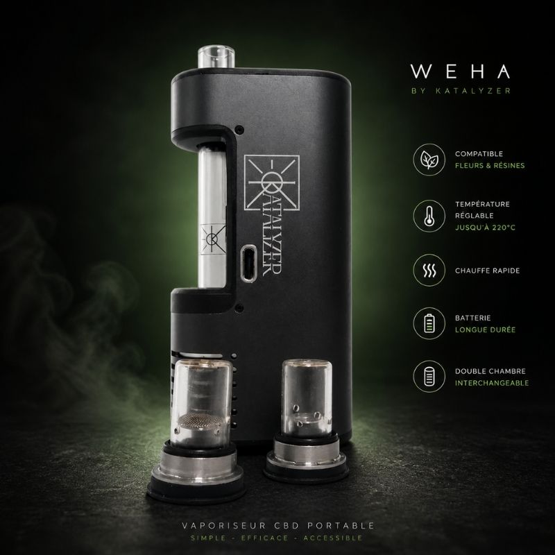 vaporisateur weha katalyzer chambre et capsules cbd